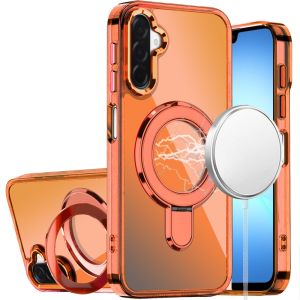 For Samsung A17 5G CHROME HQ Rotational Magnetic Ring Hybrid - Cosmic Orange