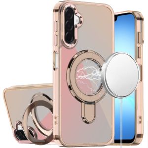 For Samsung A17 5G CHROME HQ Rotational Magnetic Ring Hybrid - Desert Titanium