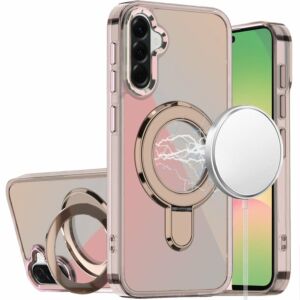 For Samsung Galaxy A57 CHROME HQ Rotational Magnetic Ring Hybrid - Desert Titanium