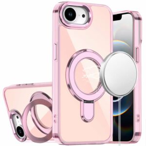 For iPhone 17E / 16E / SE4 Thick Transparent [Magnetic Circle] Shockproof Hybrid - Clear