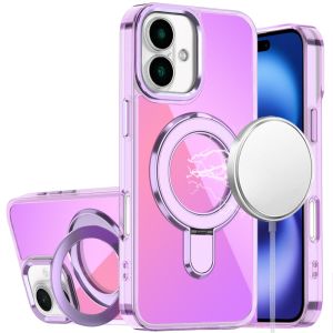 For iPhone 17 CHROME HQ Rotational Magnetic Ring Hybrid - Light Purple