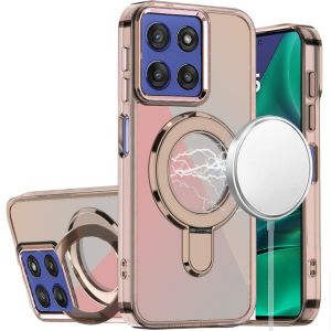 For Moto G Stylus 5G 2026/2025 CHROME HQ Rotational Magnetic Ring Hybrid - Desert Titanium