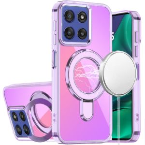 For Moto G Stylus 5G 2026/2025 CHROME HQ Rotational Magnetic Ring Hybrid - Light Purple