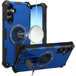 For Samsung A17 5G CD Texture Design Magnetic Car Mount Friendly HQ Hybrid - Blue