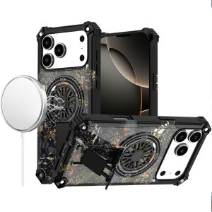 For iPhone 17 Pro Max CD Texture Design Magnetic Car Mount Friendly HQ Hybrid - C