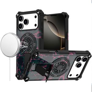 For iPhone 17 Pro Max CD Texture Design Magnetic Car Mount Friendly HQ Hybrid - D