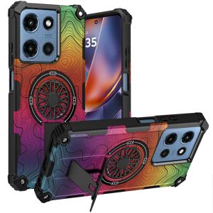 For Moto G 5G 2025/2026 - G Play 2026 - CD Texture Design Magnetic Car Mount Friendly HQ Hybrid - E