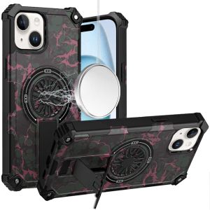 For iPhone 15 CD Texture Design Magnetic Car Mount Friendly HQ Hybrid - D