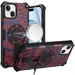 For iPhone 15 CD Texture Design Magnetic Car Mount Friendly HQ Hybrid - F