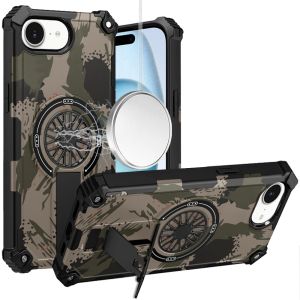 For iPhone 16E (E edition) / SE4 (2025) CD Texture Design Magnetic Car Mount Friendly HQ Hybrid - B