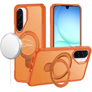 For Samsung A17 5G Matte Finish Simplified Magnetic Ring With Stand Hybrid Case - Cosmic Orange