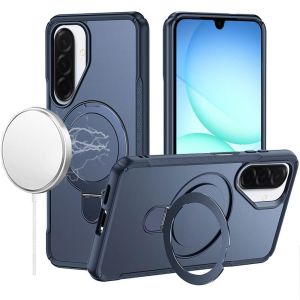 For Samsung A17 5G Matte Finish Simplified Magnetic Ring With Stand Hybrid Case - Navy Blue