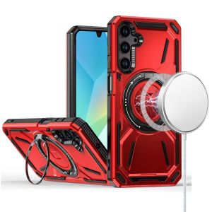 For Samsung A16 5G Loop Hybrid with [Magnetic Ring Circle] 360 degrees Rotational Kickstand Case Cover - Red