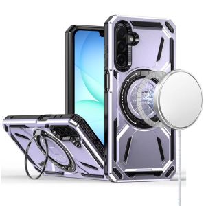 For Samsung A17 5G Loop Hybrid with [Magnetic Ring Circle] 360 degrees Rotational Kickstand Case Cover - Light Purple