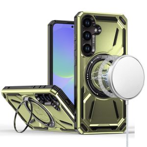For Samsung Galaxy A36 Loop Hybrid with [Magnetic Ring Circle] 360 degrees Rotational Kickstand Case Cover - Midnight Green