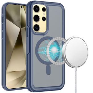 For Samsung Galaxy s24 Glossy Oil Premium Hybrid Case Cover - Dark Blue