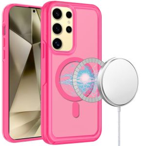 For Samsung Galaxy s24 Glossy Oil Premium Hybrid Case Cover - Hot Pink