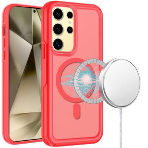 For Samsung Galaxy s24 Plus Glossy Oil Premium Hybrid Case Cover - Red