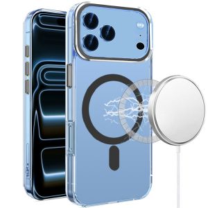 For iPhone 17 Pro Max Matching Clear Transparent Circle Design Case Cover - Black