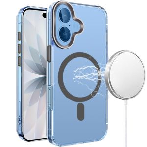 For iPhone 17 Matching Clear Transparent Circle Design Case Cover - Black