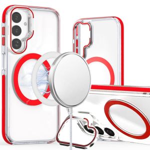 For Samsung A17 5G MagSonic Camera Bracket Stand Magnetic Ring Circle Hybrid - Red