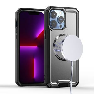 For iPhone 12 & iPhone 12 Pro Rank [Magnetic Circle] Tough Strong Modern Fused Hybrid - Black