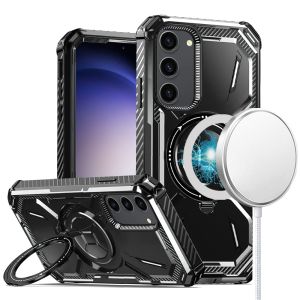 For Samsung Galaxy s24 Plus Premium Circle [Magnetic Circle] KickKickstand - Black