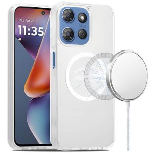 For Moto G 5G 2025/2026 - G Play 2026 - [Magnetic Circle] Smooth Safe Matte Feel Hybrid Case - Clear