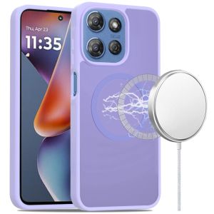 For Moto G 5G 2025/2026 - G Play 2026 - [Magnetic Circle] Smooth Safe Matte Feel Hybrid Case - Light Purple
