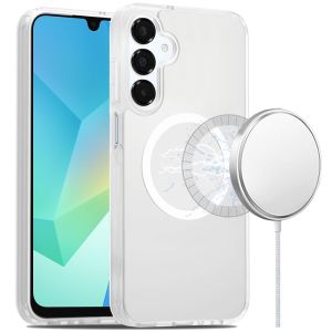 For Samsung A16 5G [Magnetic Circle] Smooth Safe Matte Feel Hybrid Case - Clear