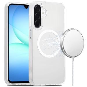 For Samsung A17 5G [Magnetic Circle] Smooth Safe Matte Feel Hybrid Case - Clear