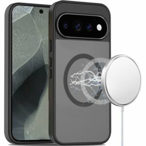 For Google Pixel 11 Pro XL [Magnetic Circle] Smooth Safe Matte Feel Hybrid Case - Black