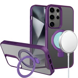 For Samsung Galaxy s24 Plus Skin Touch Feel HQ [Magnetic Circle] Kickstand Hybrid - Purple