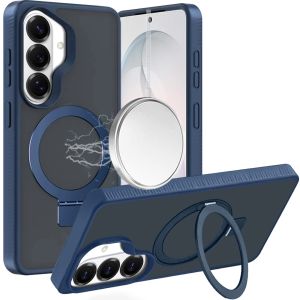 For Samsung s26 Skin Touch Feel HQ [Magnetic Circle] Kickstand Hybrid - Blue