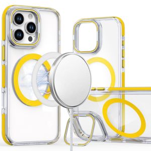For iPhone 16 Pro Max 6.9 inch MagSonic Camera Bracket Stand Magnetic Ring Circle Hybrid - Yellow