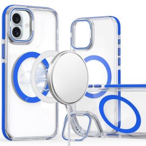 For iPhone 16 Plus 6.7 inch MagSonic Camera Bracket Stand Magnetic Ring Circle Hybrid - Blue