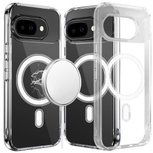 For Google Pixel 10a Thick Transparent [Magnetic Circle] Shockproof Hybrid - Clear