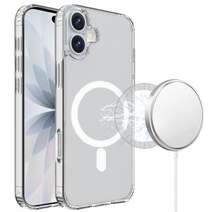 For iPhone 17 TRUE Transparent (Magnetic Circle) Shockproof Hybrid - Clear