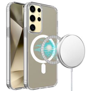 For Samsung Galaxy s24 Ultra TRUE Transparent [Magnetic Circle] Shockproof Hybrid - Clear