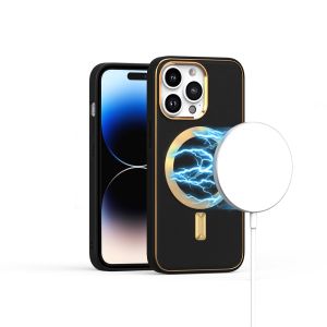 For iPhone SE 3 (2022) SE/8/7 Ultimate PU Leather [Magnetic Circle] Beautiful Hybrid - Black