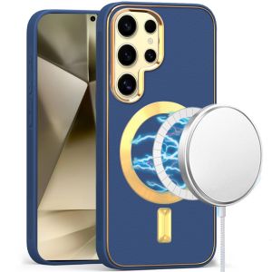For Samsung Galaxy s24 Ultimate Quality PU Leather Hybrid Case Cover - Blue