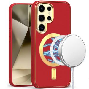 For Samsung Galaxy s24 Plus Ultimate Quality PU Leather Hybrid Case Cover - Red