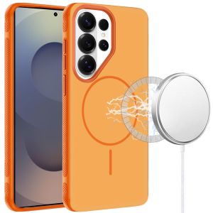 For Samsung s26 Ultra Premium Edged Core Matte Thick Super Magnetic Hybrid Case - Cosmic Orange