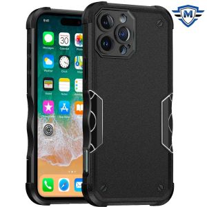 For iPhone 16 Pro Max 6.9 inch METKASE Exquisite Tough Shockproof Hybrid Case Cover in Slide-Out Package - Black