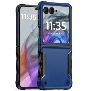 For Motorola Razr 2025 2024 METKASE Exquisite Tough Shockproof Hybrid in Slide-Out Package - Blue