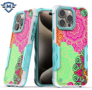 For iPhone 14 PRO MAX 6.7" METKASE Premium Exquisite Design Hybrid in Slide-Out Package - Mandala