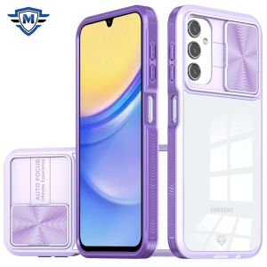 For Samsung A15 5G METKASE Fusion Transparent Clear Hybrid Case Cover in Premium Slide-Out Package - Purple