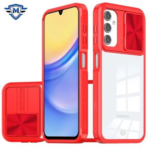 For Samsung A15 5G METKASE Fusion Transparent Clear Hybrid Case Cover in Premium Slide-Out Package - Red