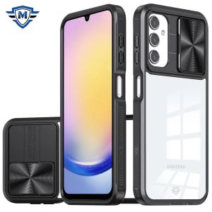 For Samsung A25 5G METKASE Fusion Transparent Clear Hybrid Case Cover in Premium Slide-Out Package - Black