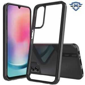 For Samsung A25 5G METKASE Clear Transparent Hybrid Case Cover in Slide-Out Package - Clear PC + Black TPU